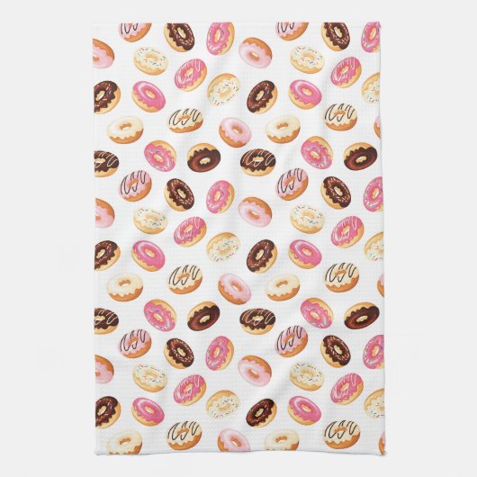 Zoet donut patroon theedoek (Verticaal)