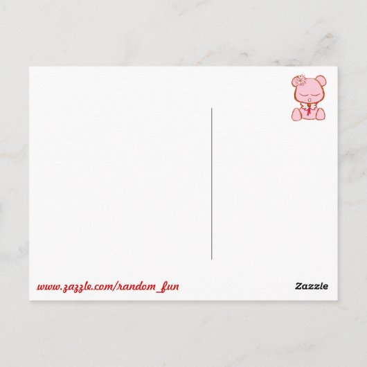 Zoet draag briefkaart (Achterkant)