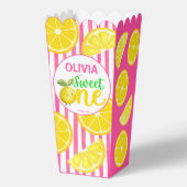 Zoet een roze limonade verjaardagsfeestje popcorn bedankdoosjes (Achterkant)