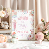 Zoet een verjaardagsfeestje ijs snoep poster