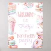 Zoet een verjaardagsfeestje ijs snoep poster (Voorkant)