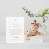 Zoet eenvoudig | Faux Gold met fotodoop Kaart (Staand voorkant)