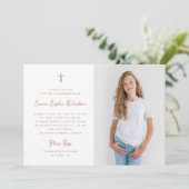 Zoet eenvoudig | Foto Faux Roos Gold Bevestiging Kaart (Staand voorkant)