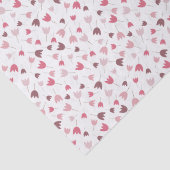 Zoet Eenvoudig Roze Tulpenpatroon Tissuepapier (Detail)