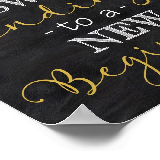 Zoet eindigend op een nieuw beginPoster Poster (Hoek)