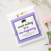 Zoet eindigt op een Paars van het nieuwe beginnend Bedankzakje (Gezegeld)