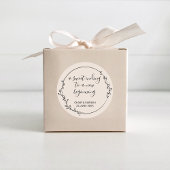 Zoet eindigt op New Beginning Elegant Botanical Ronde Sticker