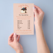 Zoet & Elegant Aangepast Dessertmenu Flyer (Hand)