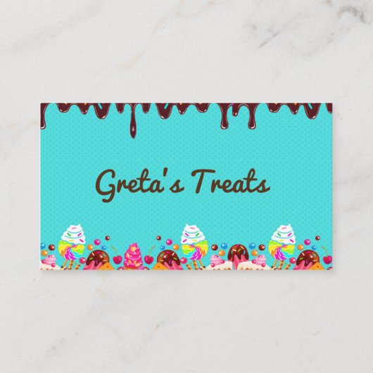 zoet en behandelde Snoep Visitekaartje (Achterkant)