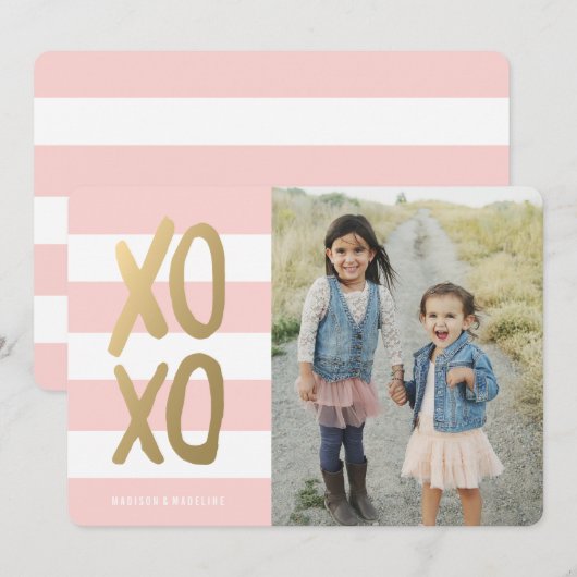 Zoet en chic | Fotokaart Valentijnsdag Feestdagenkaart (Voorkant / Achterkant)