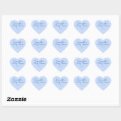 Zoet en Eenvoudig Blauw Baby shower Hart Sticker (Vel)