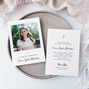 Zoet en eenvoudig   Foto Eerste Heilige Communie Kaart