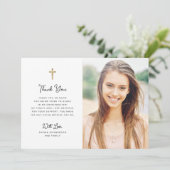 Zoet en eenvoudig | Fotobevestiging Bedankkaart (Staand voorkant)