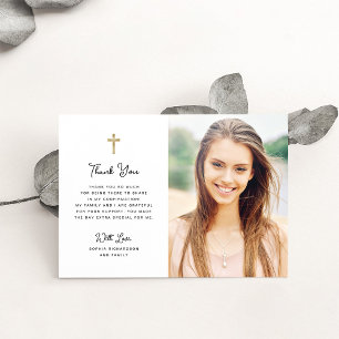 Zoet en eenvoudig   Fotobevestiging Bedankkaart