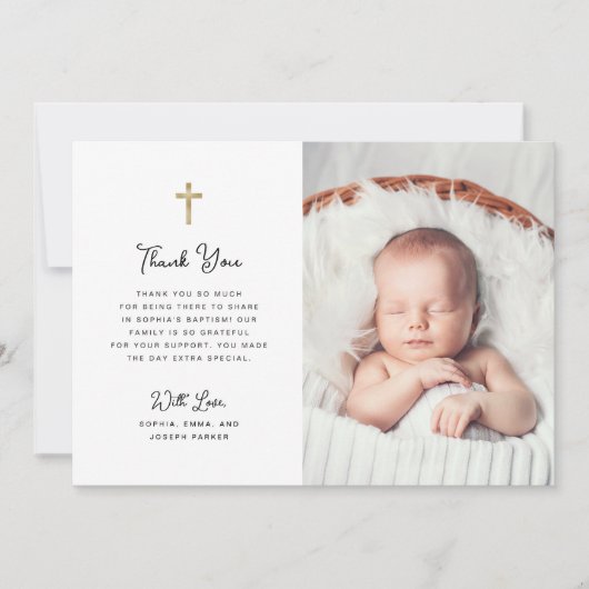 Zoet en eenvoudig | Fotodoop Bedankkaart (Voorkant)