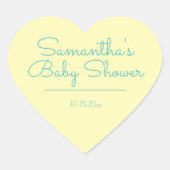 Zoet en eenvoudig genderneutraal Baby shower Hart Sticker (Voorkant)