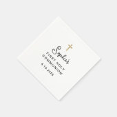 Zoet en eenvoudig | Goud Eerste Heilige Communie Servet (Hoek)