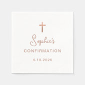 Zoet en eenvoudig | Roos Gold Cross-bevestiging Servet (Voorkant)