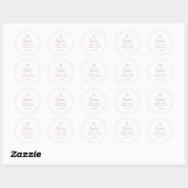 Zoet en eenvoudig | Roos Gold First Holy Communion Ronde Sticker (Vel)