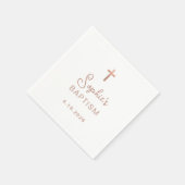 Zoet en eenvoudig | Roos Gouden Kruisdoop Servet (Hoek)