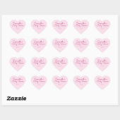 Zoet en Eenvoudig Roze Baby shower Hart Sticker (Vel)
