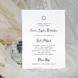 Zoet en Eenvoudig Zwart Wit en Goud Vleermuis Mitz Kaart