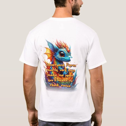 Zoet en fel schattig t-shirt (Achterkant)