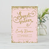 zoet en goudzoet 16 uitnodiging (Staand voorkant)