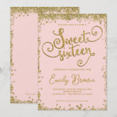 zoet en goudzoet 16 uitnodiging (Voorkant / Achterkant)