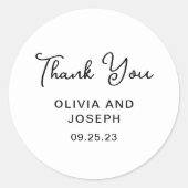 Zoet en grillig | Bruiloft dank u Ronde Sticker (Voorkant)