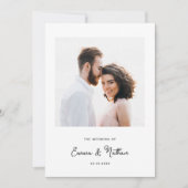 Zoet en grillig | Eenvoudige foto bruiloft Kaart (Voorkant)