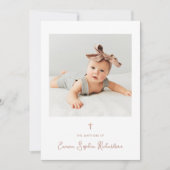 Zoet en grillig | Foto en Roos Gouden Doop Kaart (Voorkant)