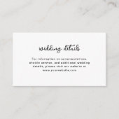 Zoet en grillig | Trouwgegevens Informatiekaartje (Voorkant)