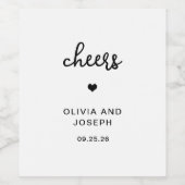 Zoet en grillig | Trouwproost Wijn Etiket (Enkel label)