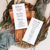 Zoet en grillig zwart en wit | Bruiloft Programmakaart