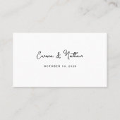 Zoet en grillig | Zwart-wit bruiloft Flat Plaatskaartje (Achterkant)