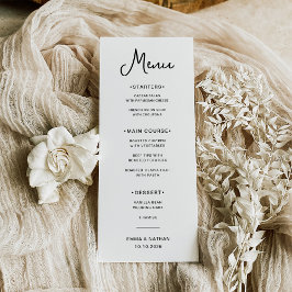 Zoet en grillig | Zwart-wit bruiloft Menu