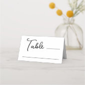 Zoet en grillig | Zwart-wit bruiloft Plaatskaartje (Voorkant)