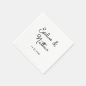 Zoet en grillig | Zwart-wit bruiloft Servet (Hoek)