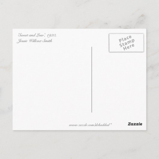 "Zoet en laag" Briefkaart (Achterkant)