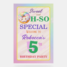 Zoet en Oh-zo speciale verjaardag donut Acryl Bord