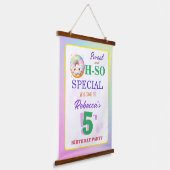 Zoet en Oh-zo speciale verjaardag donut Hangend Wandkleed (Gebogen)