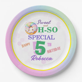 Zoet en Oh-zo speciale verjaardag donut Papieren Bordje