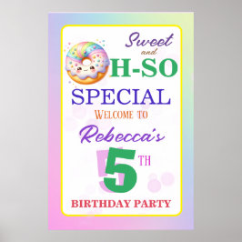 Zoet en Oh-zo speciale verjaardag donut Poster