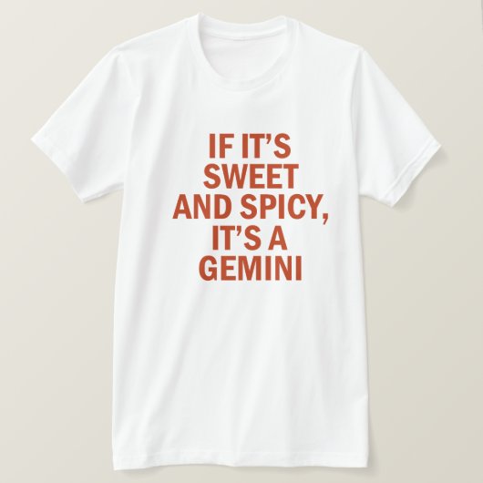 Zoet en pittig Tweeling Grappig ontwerp T-shirt (Design voorkant)