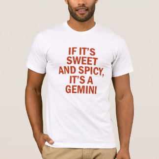 Zoet en pittig Tweeling Grappig ontwerp T-shirt