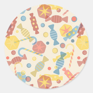 zoet en Snoep Ronde Sticker