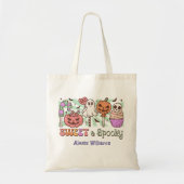 Zoet en spookachtig, trick or treat Budget Tote Bag (Voorkant)