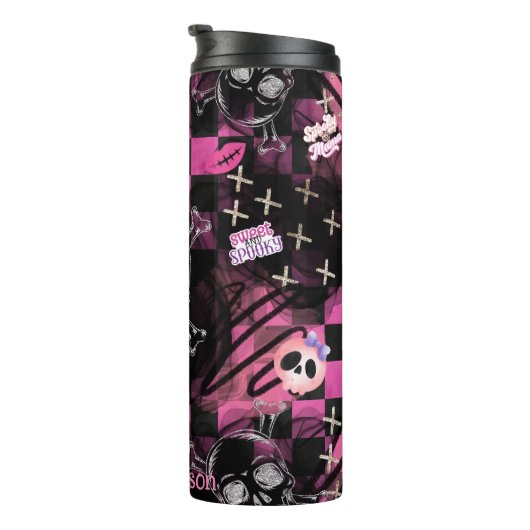 Zoet en Spooky Halloween Gepersonaliseerd Thermosbeker (Geroteerd rechts)