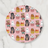 Zoet en Spooky Roze Halloween Kostuum Party Bedankjes Labels (Achterkant)